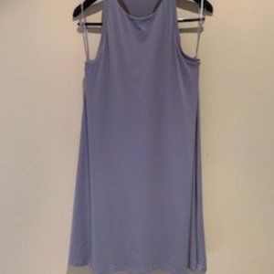 Halter Dress in blue gray color